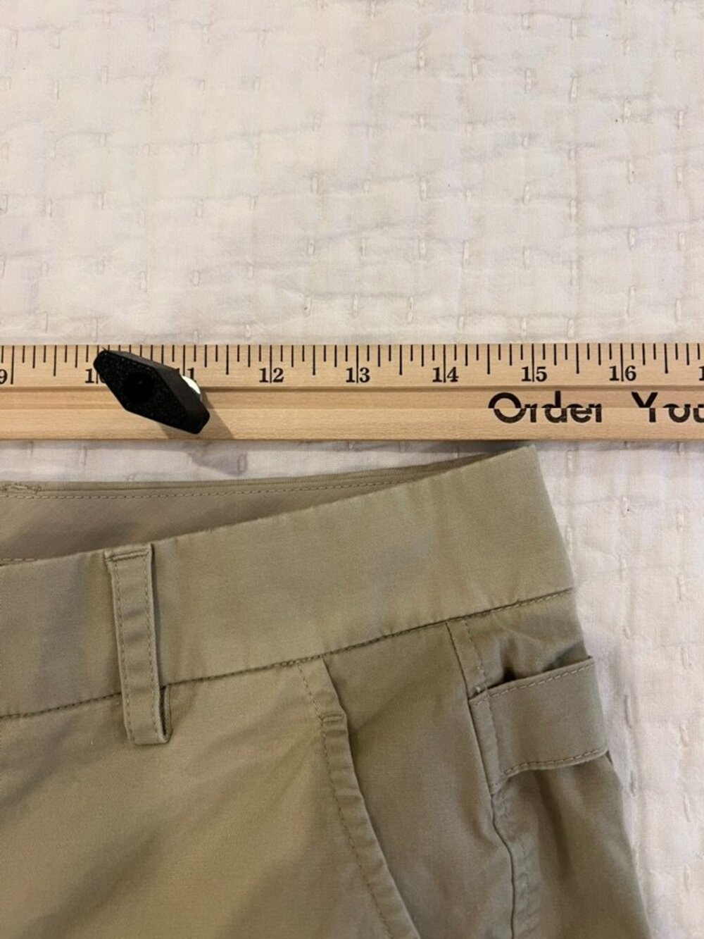 Vince Shorts Womens 6 Tan Khaki Bermuda Cotton Twill Stretch Casual Beach Preppy - Picture 9 of 13